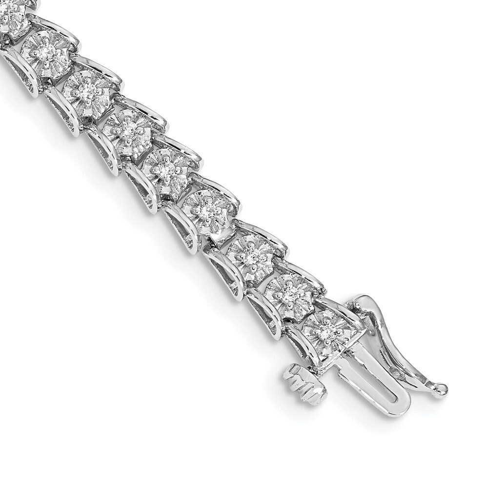 Kazi Luxury 14k White Gold Diamond Fancy Bracelet
